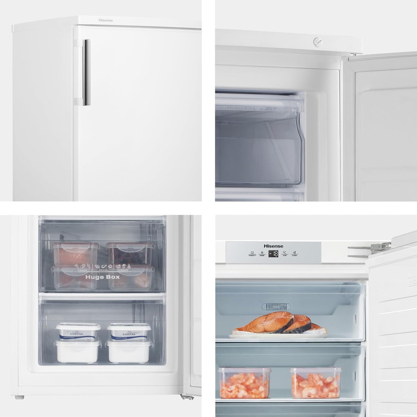 Freestanding Freezer 82L 56cm White Undercounter