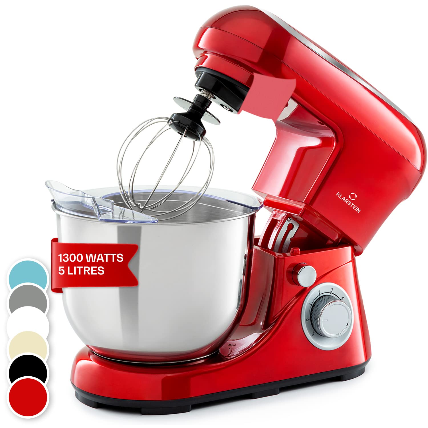 Stand Mixer 5L 1300W 6 Speeds Planetary Mixing Action Blue
