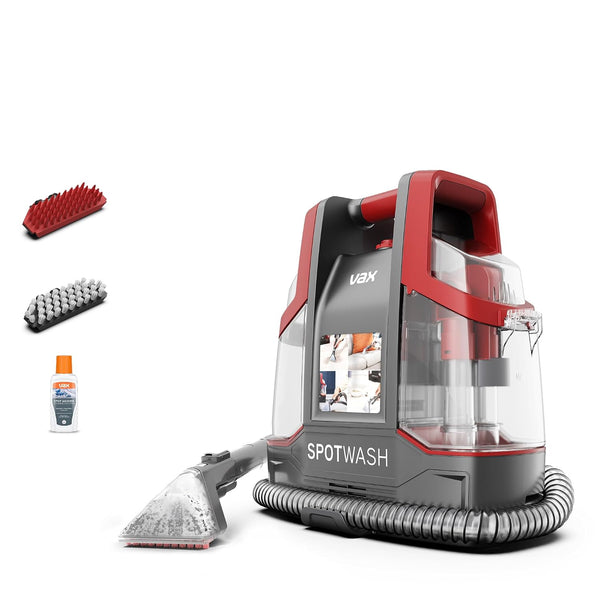 Spot Cleaner 1.6L 4.5m Cord Multi-Surface Handheld Red Grey