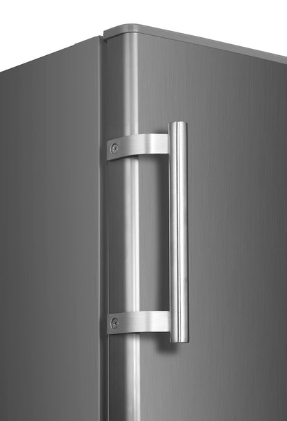 Tall Freestanding Larder Fridge 240L 143cm 55cm 5 Shelves Reversible Door Inox