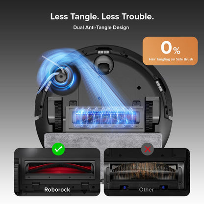 Robot Vacuum Q10 S5+ Self-Emptying 10000Pa Suction Dual Anti-Tangle Black