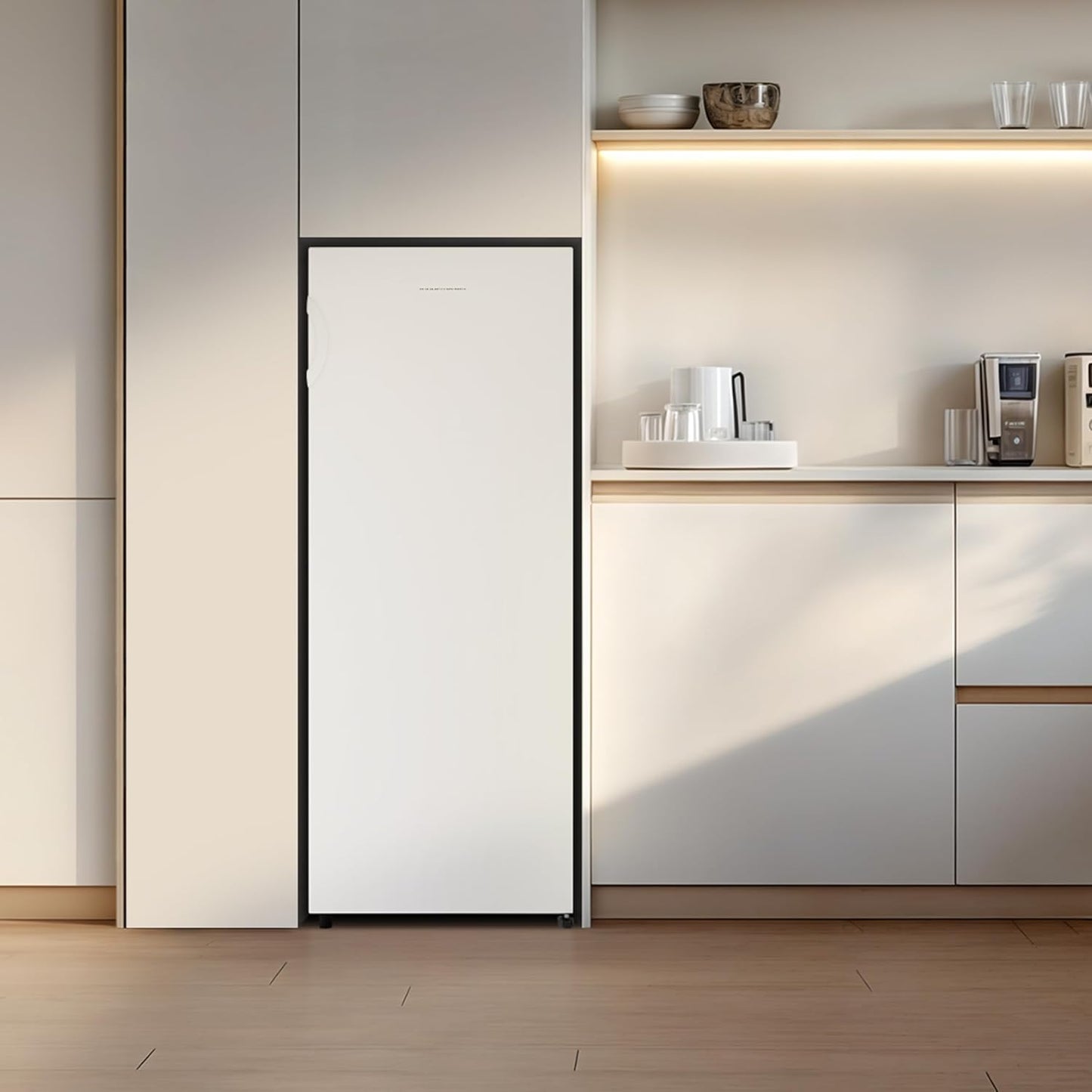 Freestanding Upright Freezer 165L 143Cm 5 Compartments Reversible Door White