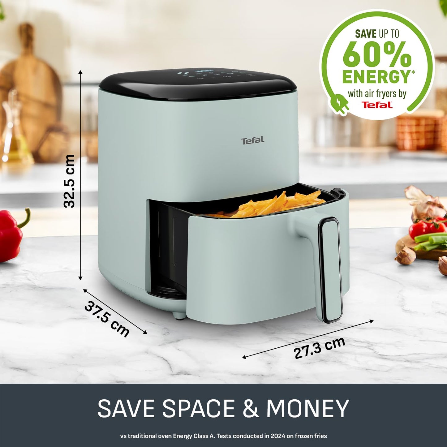 Air Fryer 5L 1500W 10 Programs Digital Touch Eucalyptus