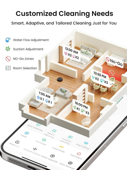 Robot Vacuum And Mop 6000Pa Self-Emptying LiDAR Navigation Black