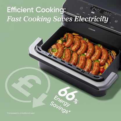 TwinFry Dual Air Fryer 10L Flexible Capacity Dual Blaze