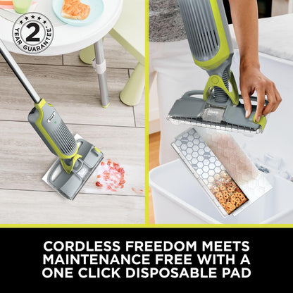 2-in-1 Cordless Hard Floor Vacuum Spray Mop Charcoal Grey