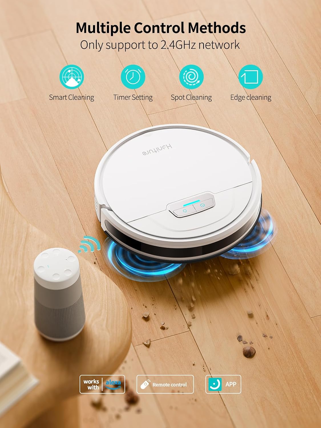 Robot Vacuum Cleaner 7000Pa LiDAR Navigation Auto-Empty White
