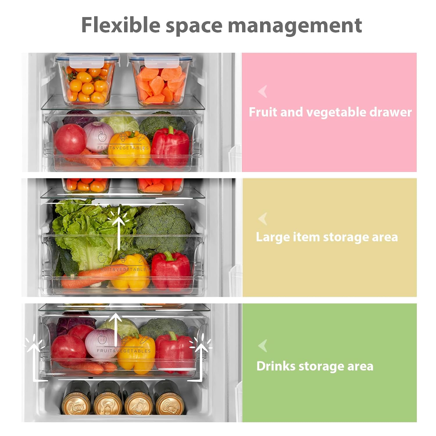 Freestanding Fridge Freezer 174L 70/30 Split Low Frost White