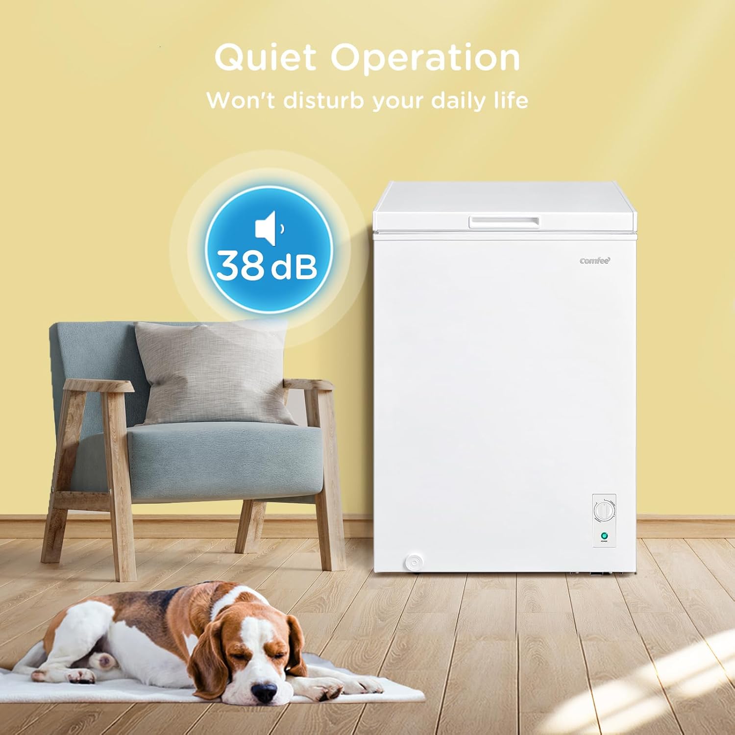 Chest Freezer 99L 54.5cm White Freestanding