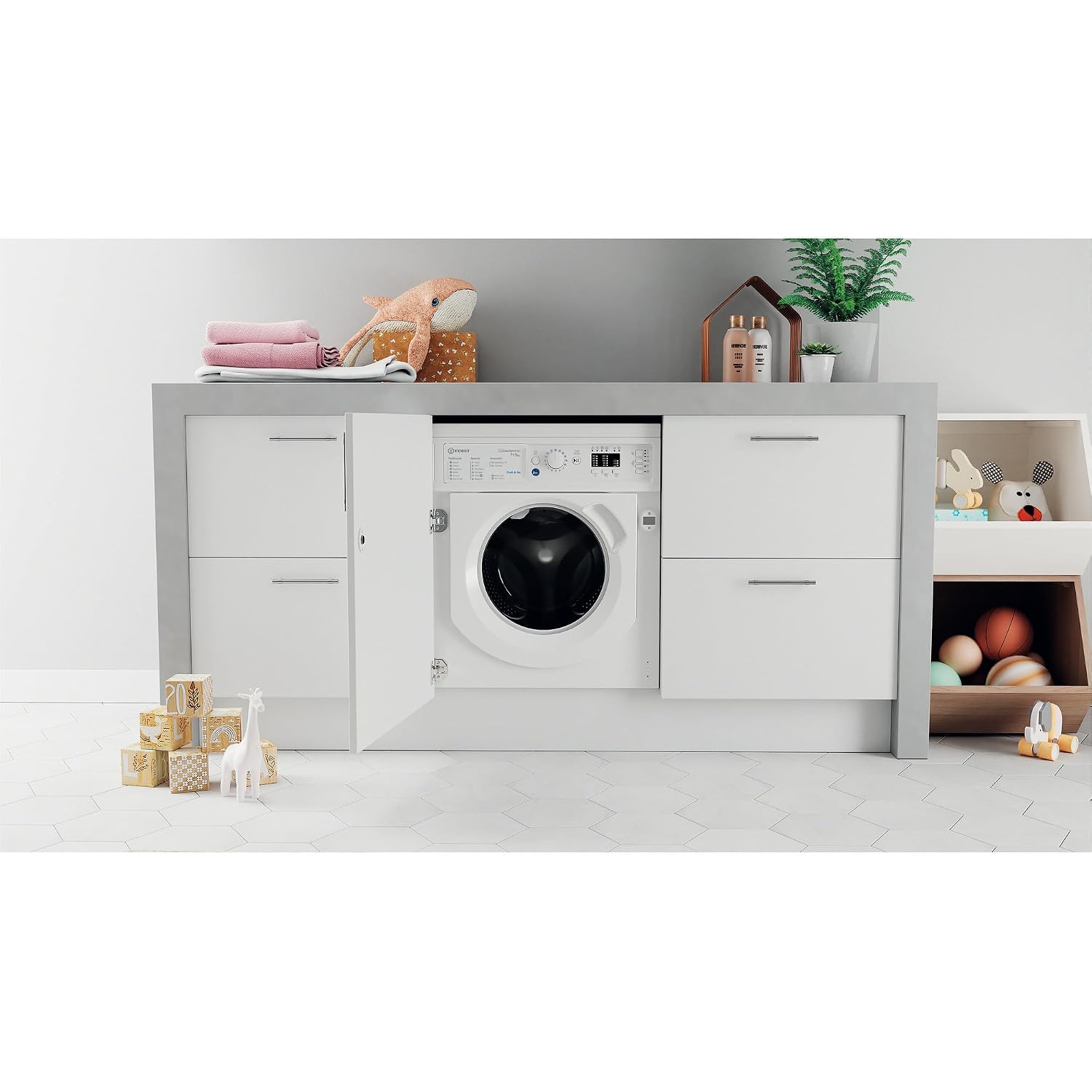 Integrated Washer Dryer 7Kg Wash 5Kg Dry 1400Rpm White