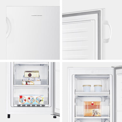 Freestanding Upright Freezer 165L 143Cm 5 Compartments Reversible Door White