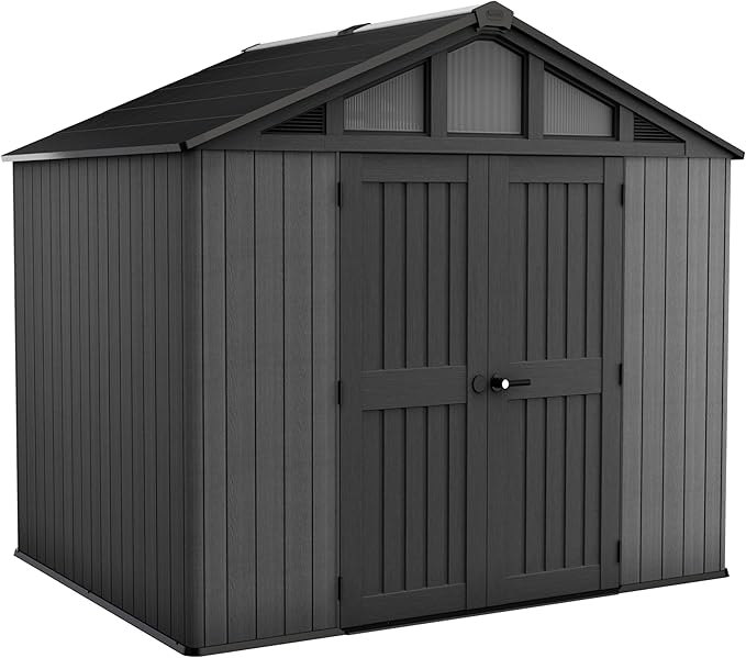 10x15ft Stronghold Outdoor Storage Shed — Wood-Effect, Weatherproof & Steel-Reinforced