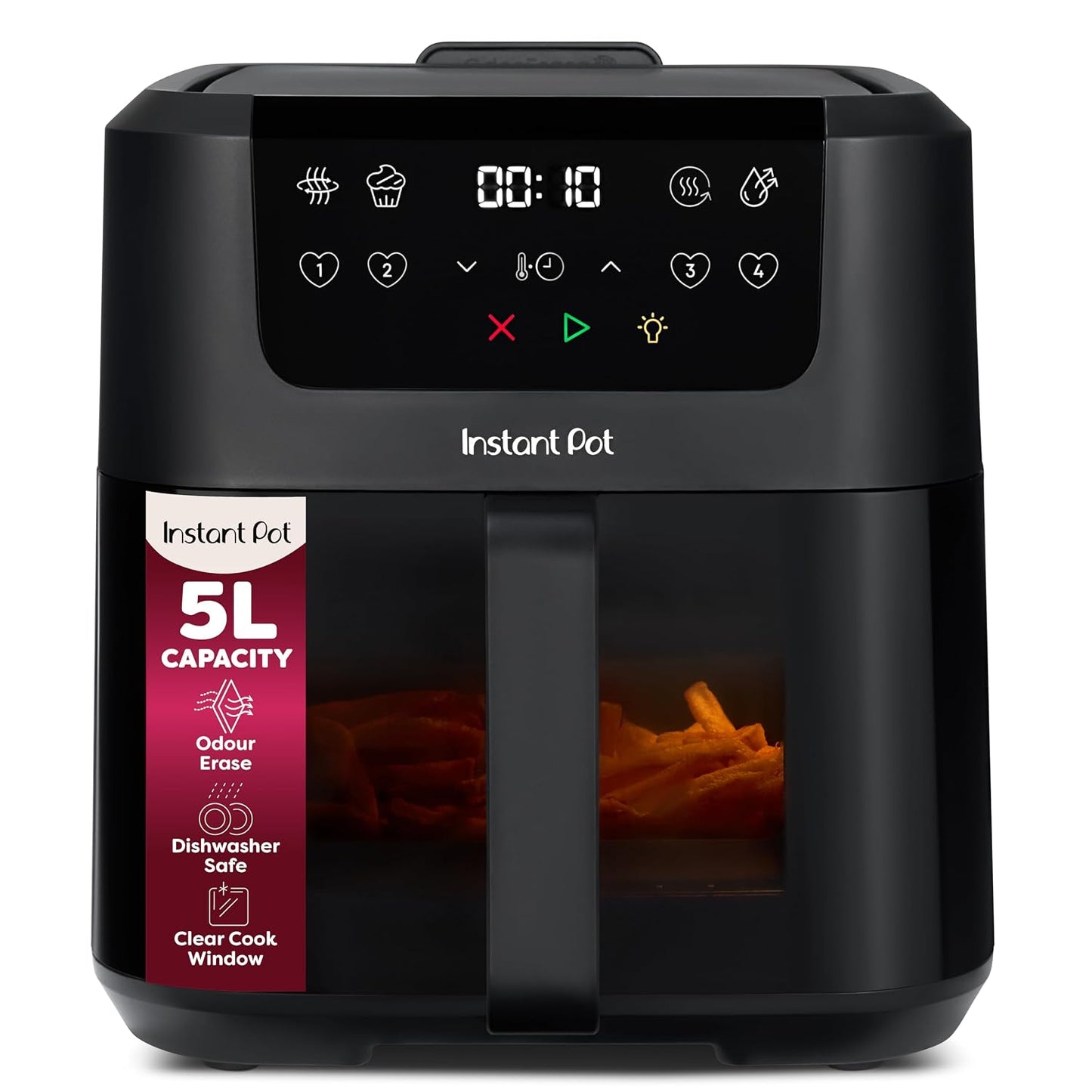 Dual Basket Air Fryer 7.6L 1700W 8 Functions Black