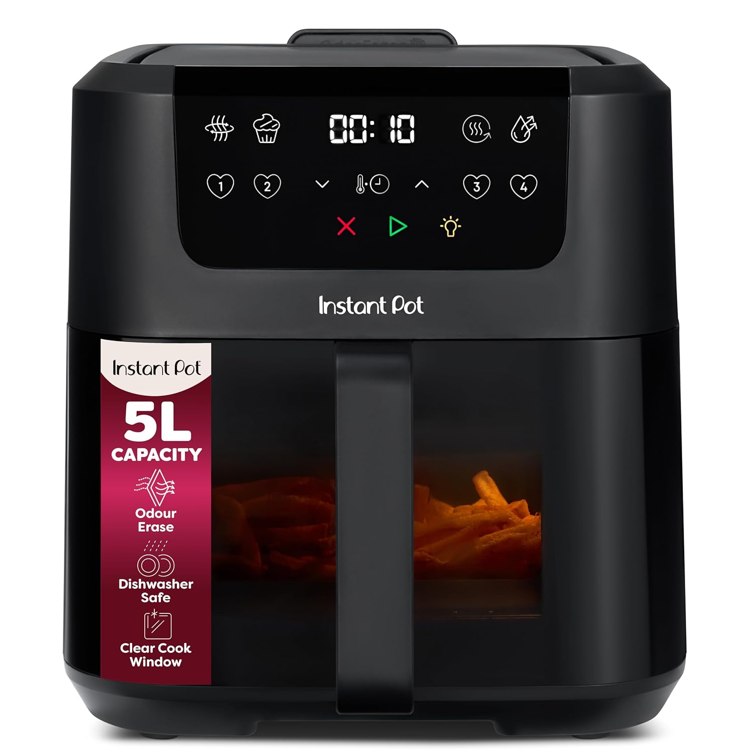 Dual Basket Air Fryer 7.6L 1700W 8 Functions Black