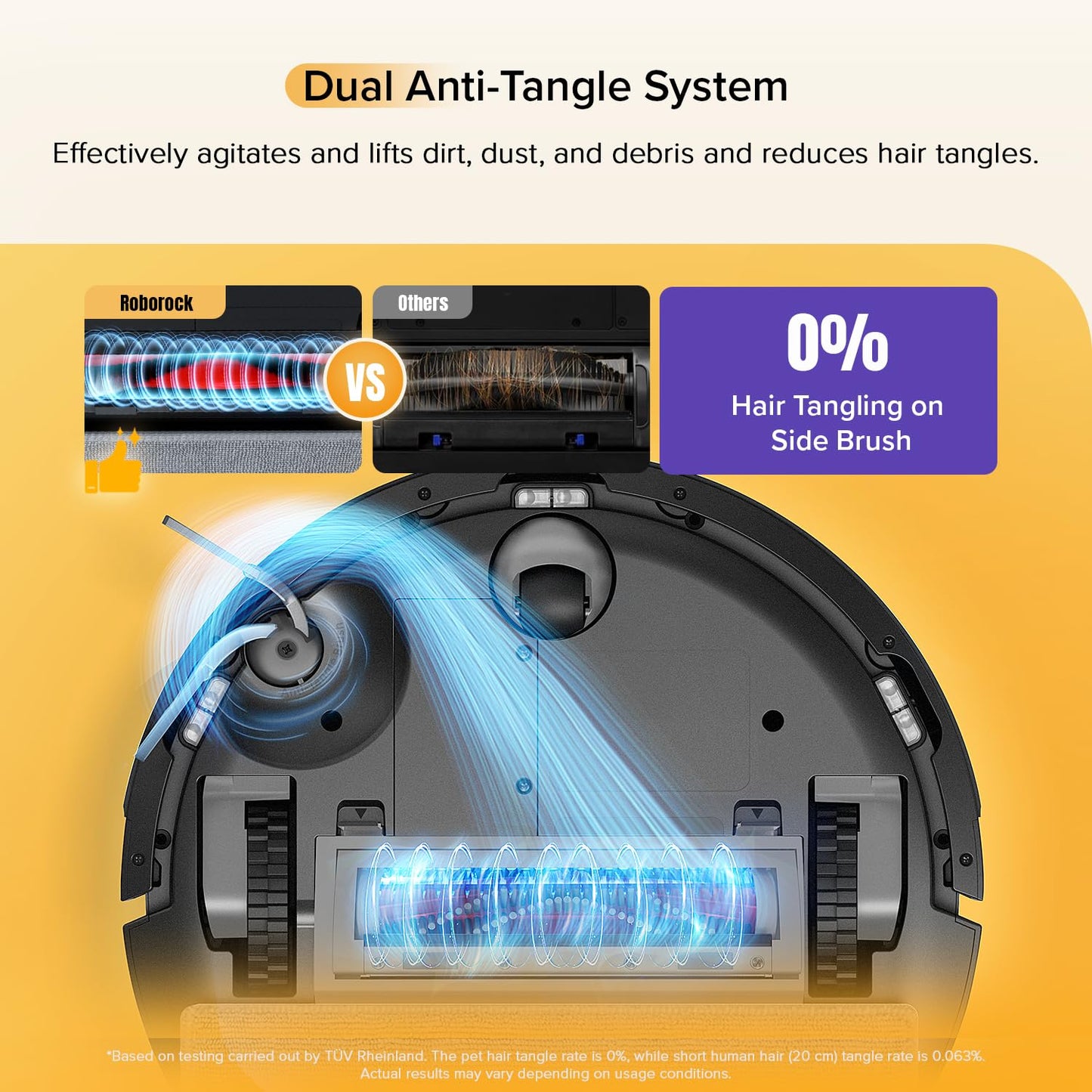 Robot Vacuum And Mop 10000Pa HyperForce Suction Dual Anti-Tangle Black