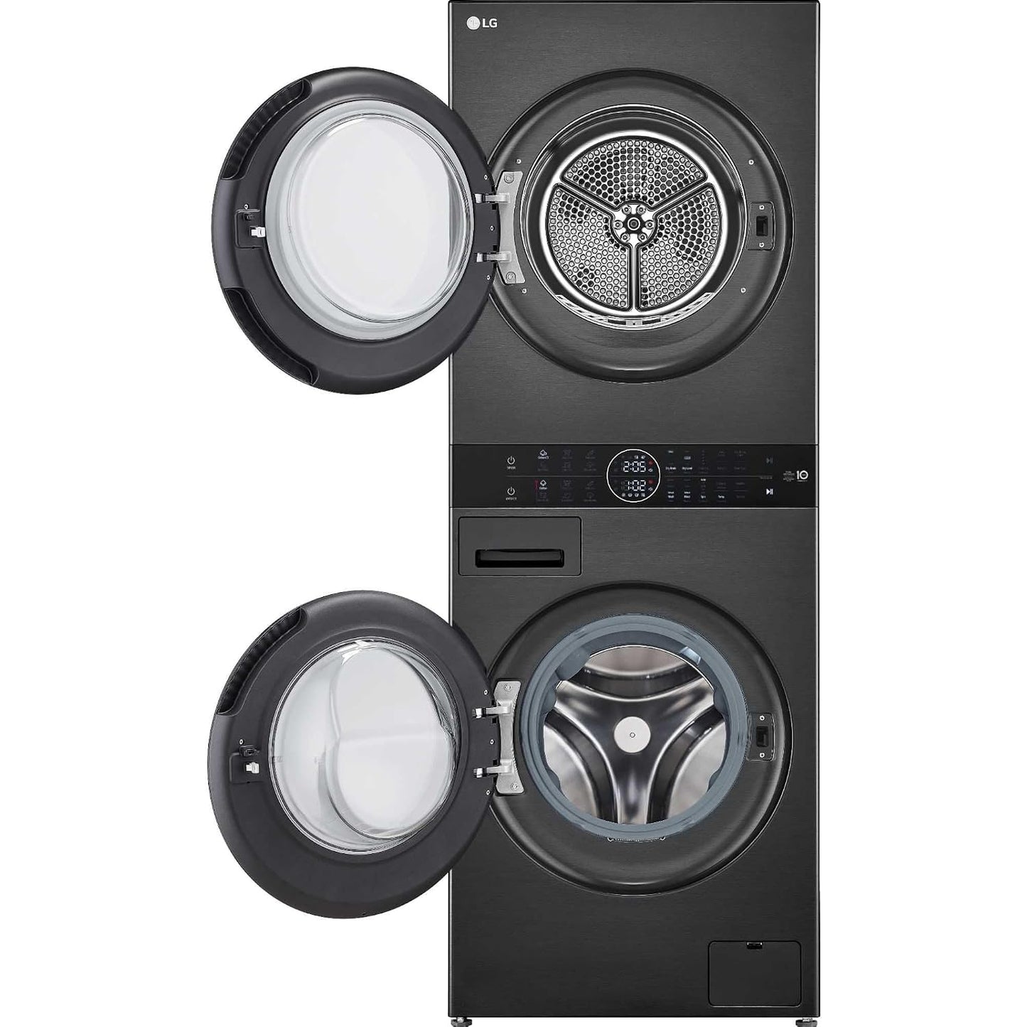 Washer Dryer Combo 12Kg Wash 10Kg Dry 1400Rpm Platinum Black