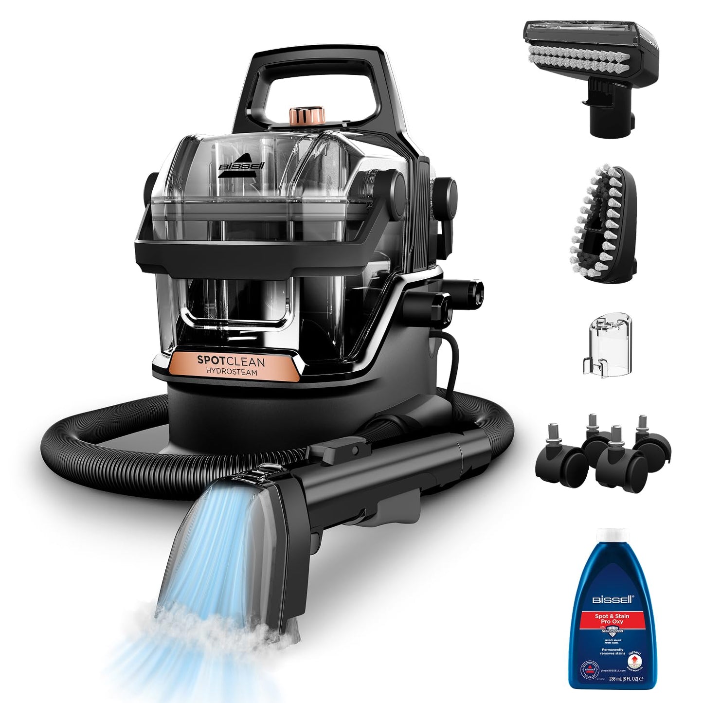 Spot Cleaner 1000W HydroSteam 3 Modes Self-Cleaning Titanium Blue