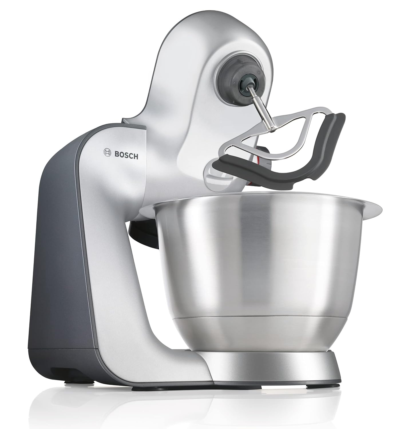 Stand Mixer 7 In 1 1000W 3.9L Bowl 7 Speeds White Silver