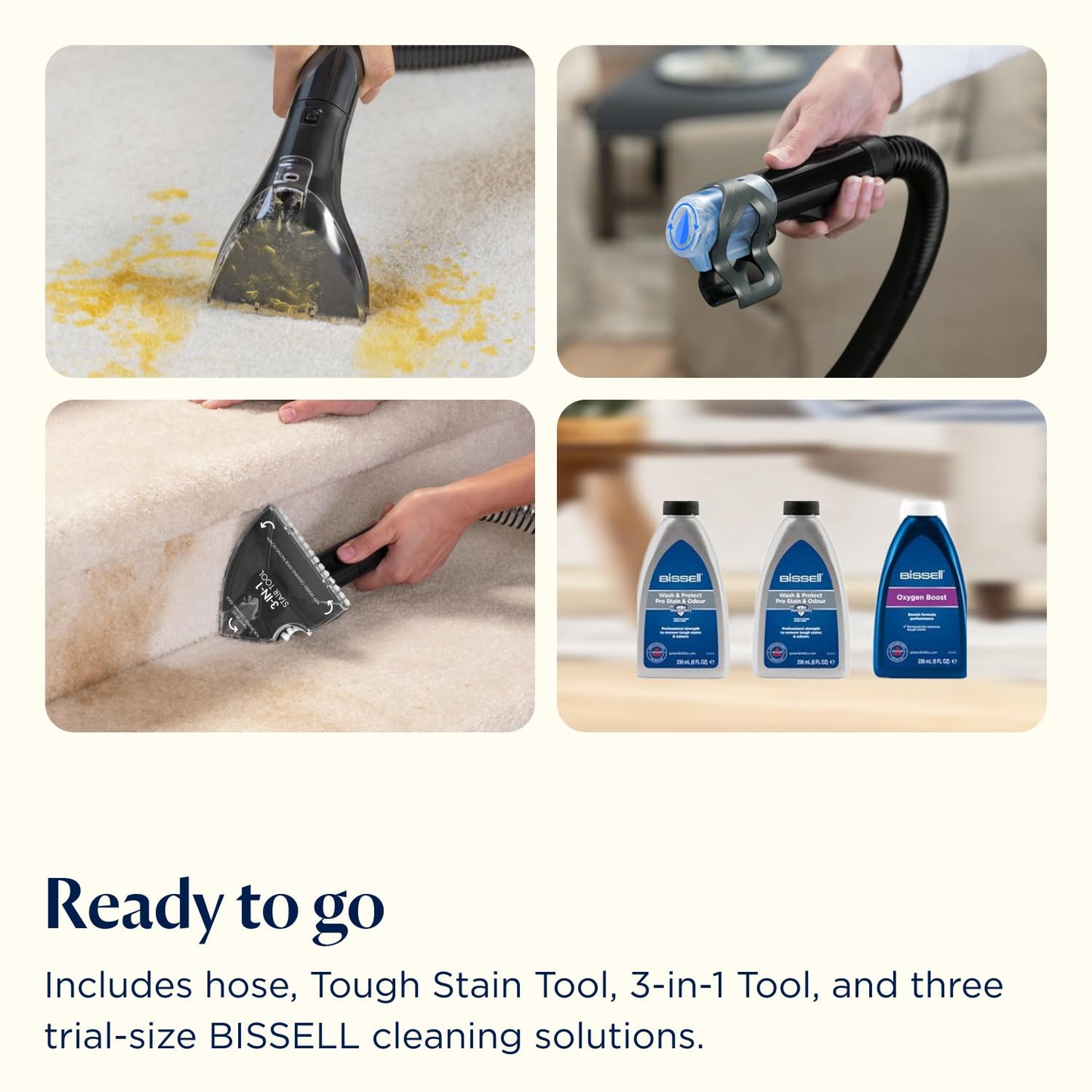 Carpet Cleaner Hydrosteam Technology 3.8L Quick Dry 30 Mins Titanium Blue