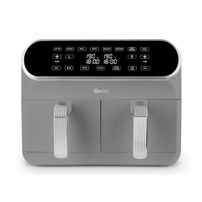 Air Fryer 8L Dual Basket 13 Presets Match Cook White