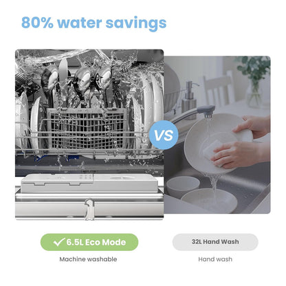 Table Top Dishwasher 6 Place Settings 6.5L LED Display Delay Start White