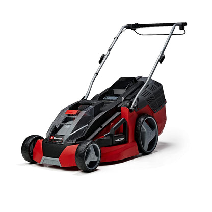 Cordless Lawn Mower 43cm 63L Grass Box 6 Heights Mulching 36V 2 Batteries 2 Chargers