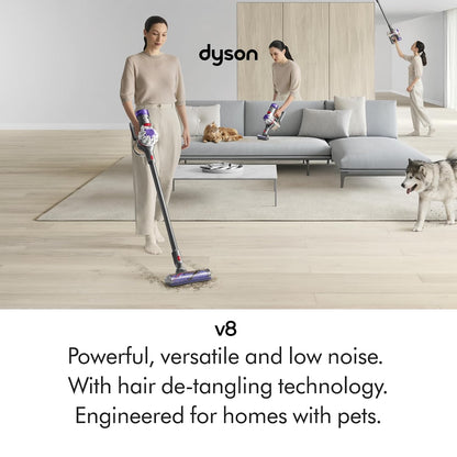 Cordless Stick Vacuum Cleaner 130 AW 40 Min Runtime Silver/Nickel