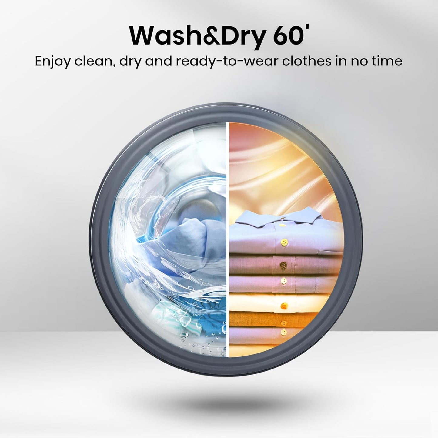 Freestanding Washer Dryer 10.5Kg Wash 6Kg Dry 1400Rpm Black