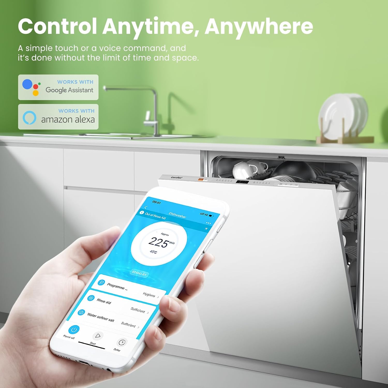 Built-In Dishwasher 12 Place Settings 8 Programs 47dB White