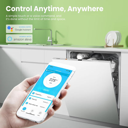 Built-In Dishwasher 12 Place Settings 8 Programs 47dB White