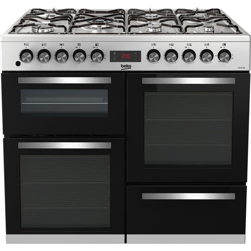 Freestanding Dual Fuel Range Cooker 156L 100cm Stainless Steel
