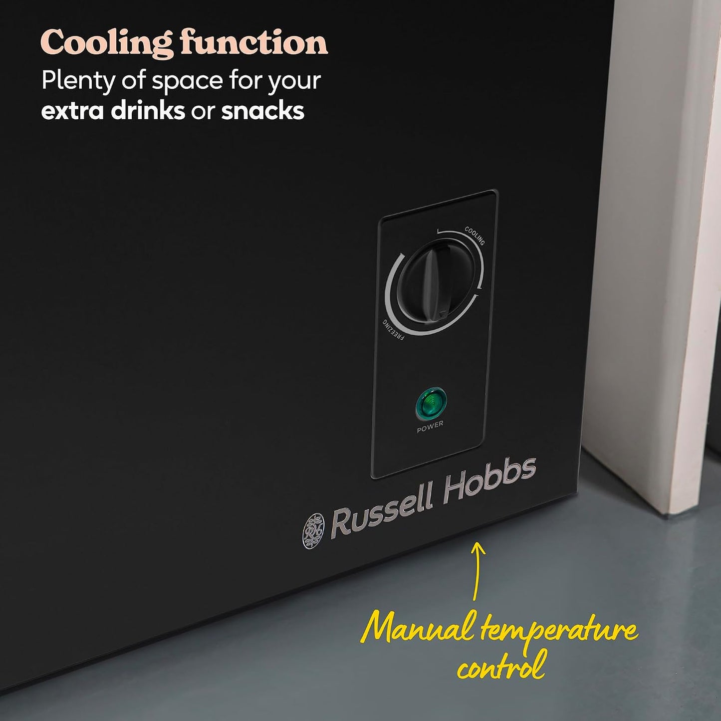 Chest Freezer 99L Freestanding With Adjustable Temperature Black
