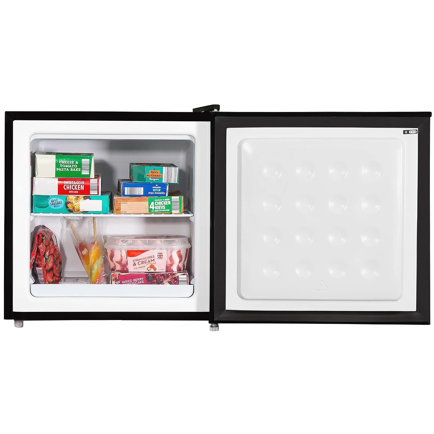 Freestanding Mini Freezer 31L Adjustable Temperature Black Reversible Door