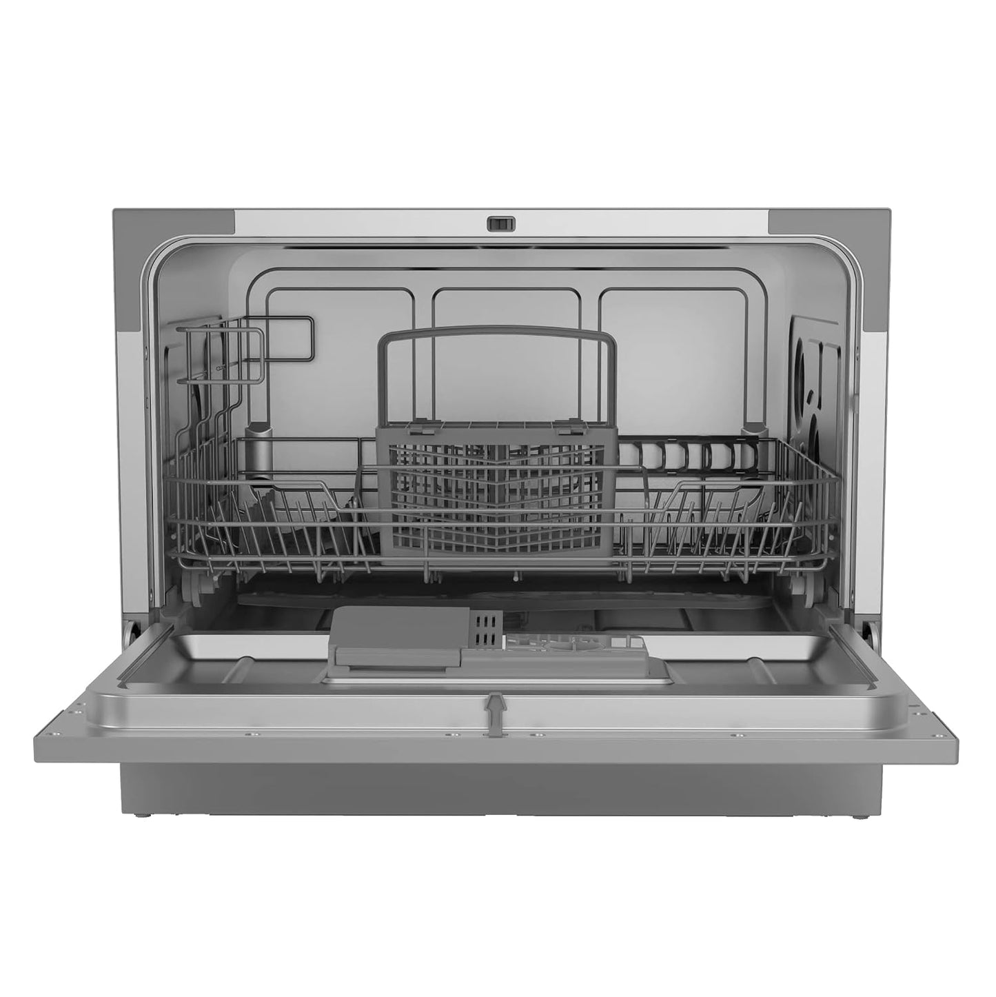 Freestanding Compact Dishwasher 6 Place Settings 6 Programs Silver