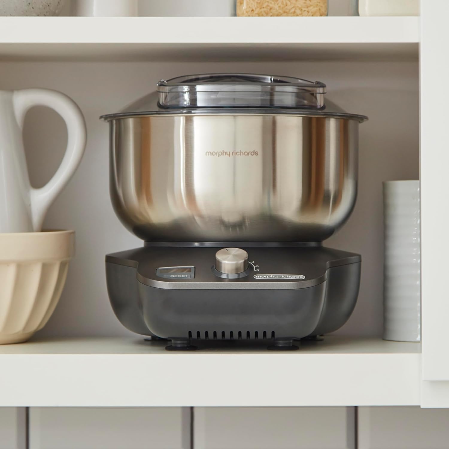 Stand Mixer 4L 650W 6 Speeds Dual Beaters Grey