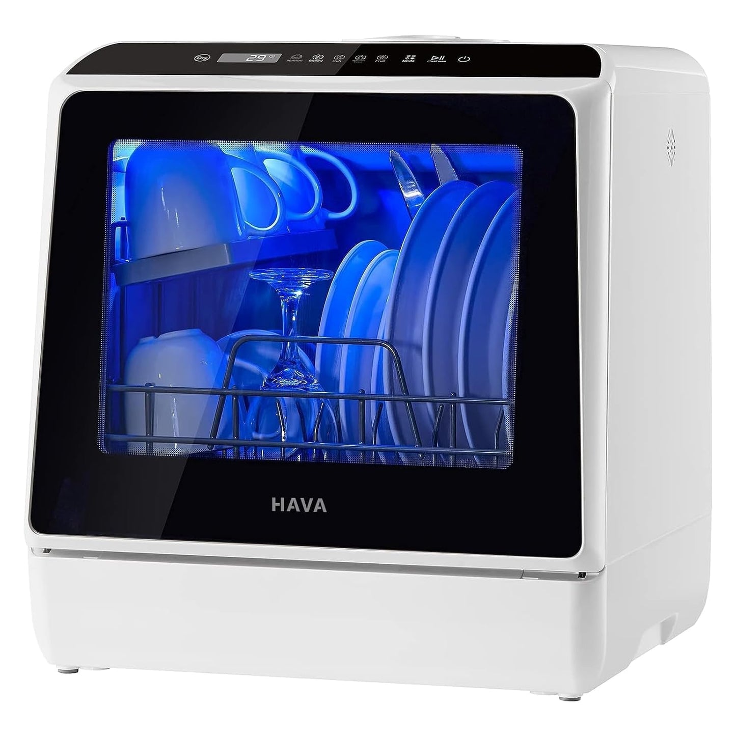 Table Top Dishwasher 5L 6 Programmes Built-In Water Tank White