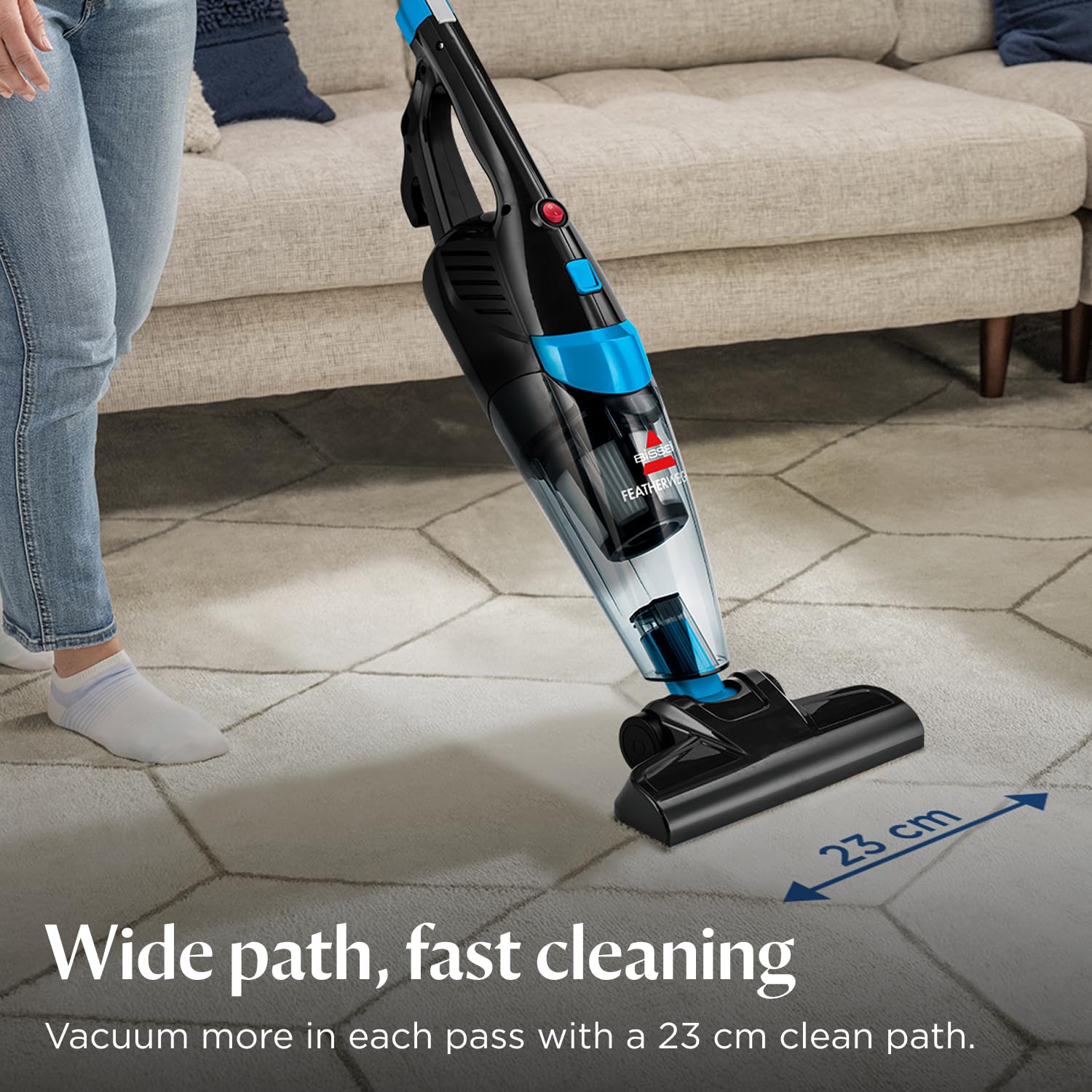 2-in-1 Bagless Vacuum Cleaner Lightweight Corded Cyclonic Filtration