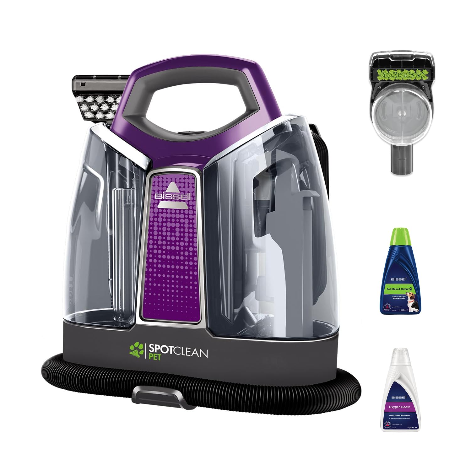Portable Carpet Cleaner 330W HeatWave Technology Spot Cleaner Titanium/Red