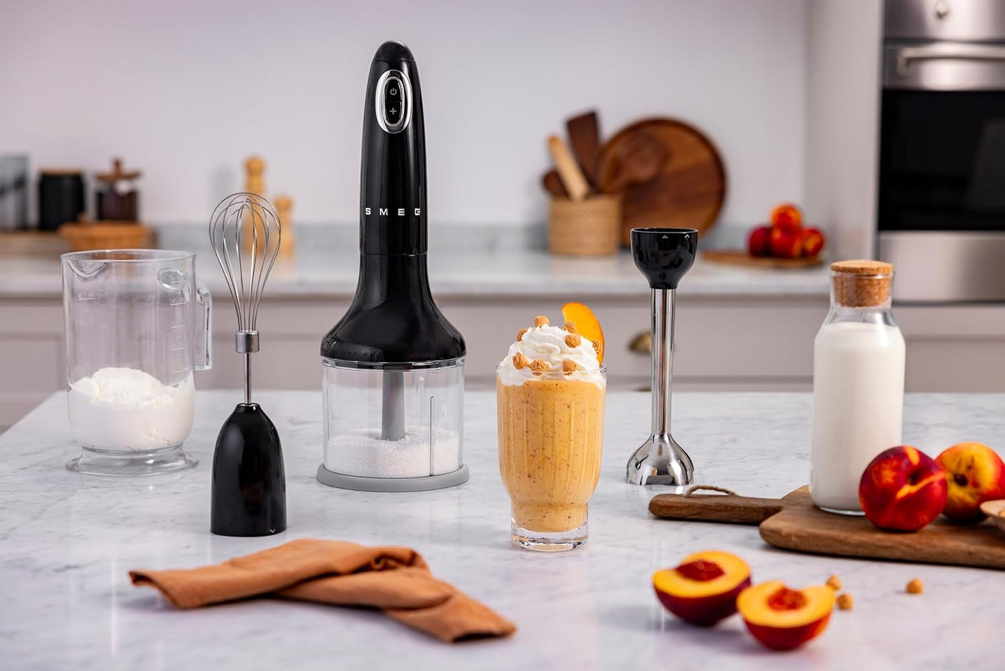 Hand Blender 700W Variable Speed Turbo Function Stainless Steel Black
