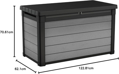 380L Denali Garden Cushion Storage Box — UV-Resistant Outdoor Storage