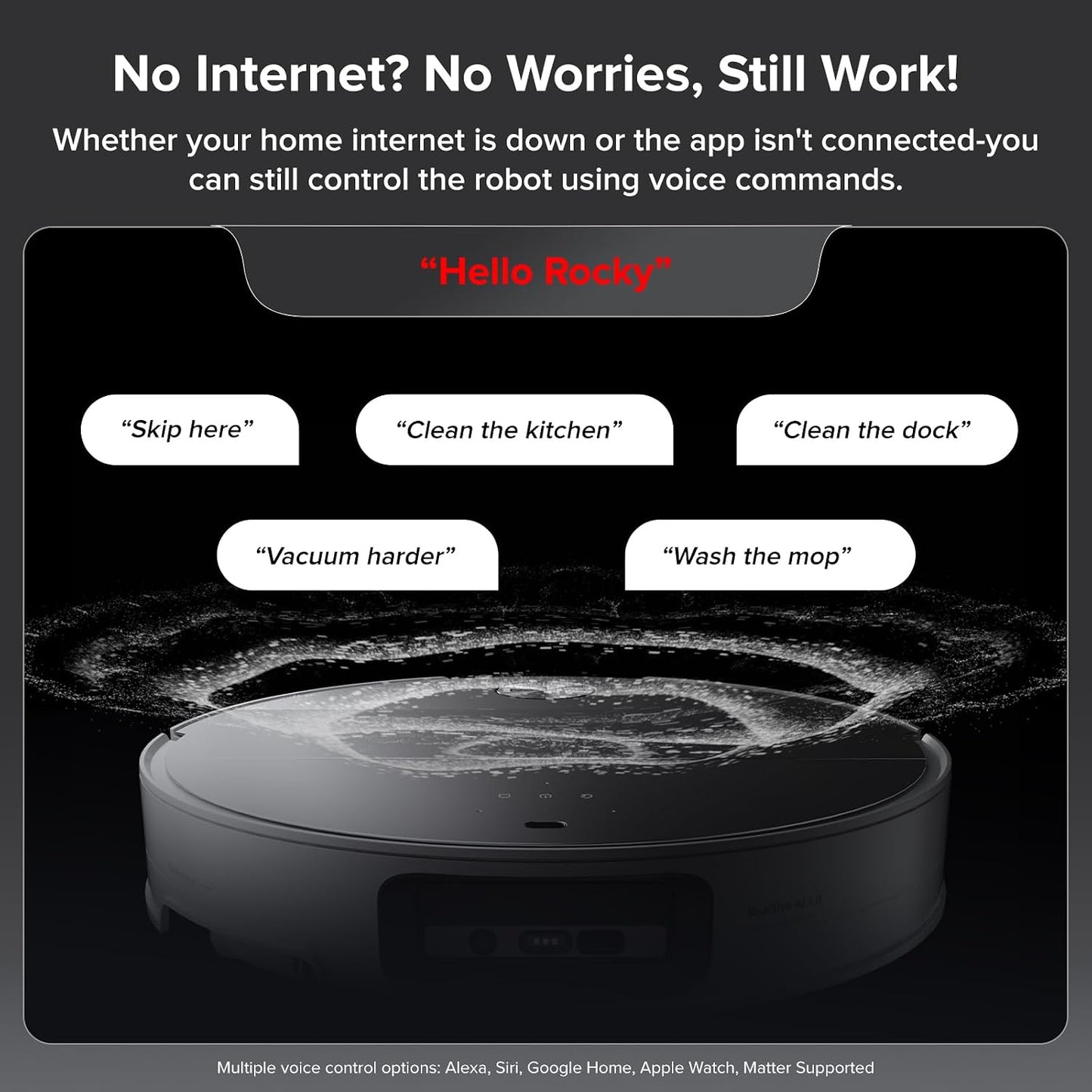 Robot Vacuum Cleaner 22,000 Pa 3.14-Inch Ultra Slim Zero-Tangling AI 3.0 Obstacle Avoidance White