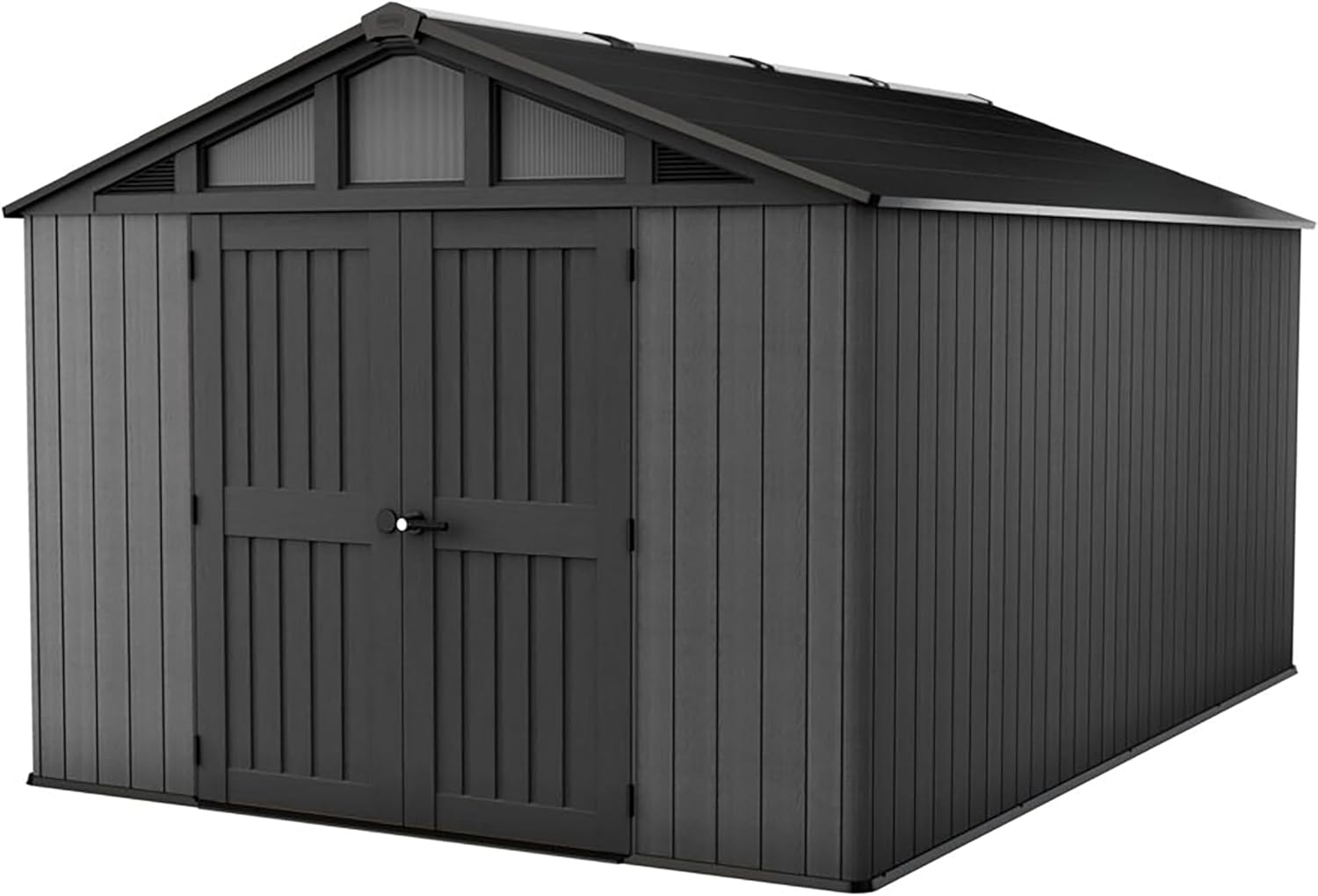 10x15ft Stronghold Outdoor Storage Shed — Wood-Effect, Weatherproof & Steel-Reinforced