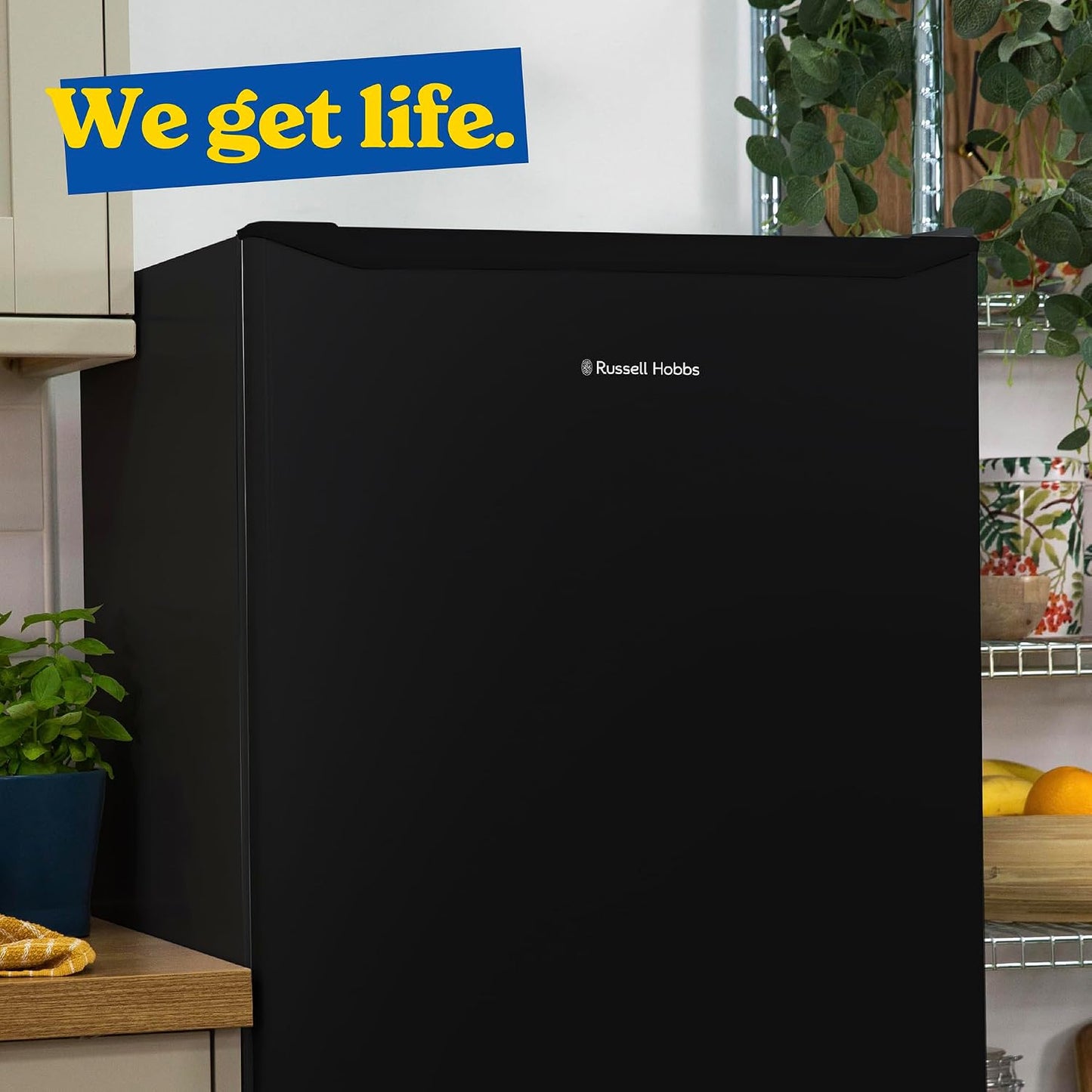Freestanding Larder Fridge 242L 55cm 143cm Black