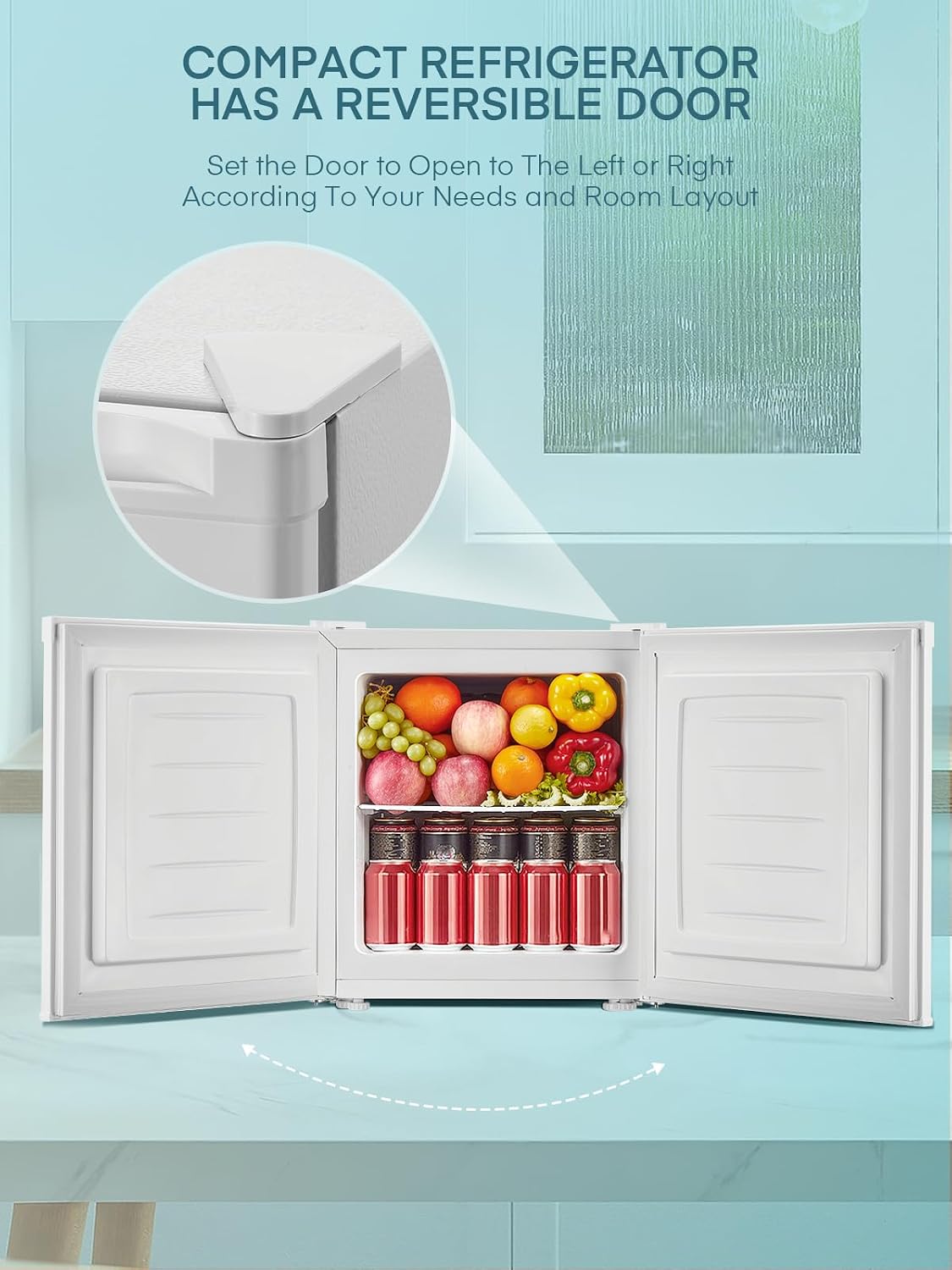 Table Top Mini Freezer 32L White Freestanding
