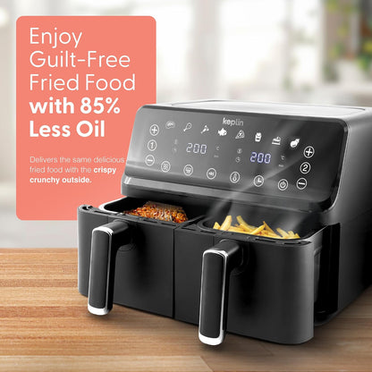 Dual Zone Air Fryer 9L 8-in-1 2700W Extra-Large Capacity