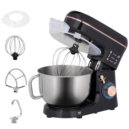 Stand Mixer 1400W 5L 6 Speeds Pulse Setting Stainless Steel Bowl White