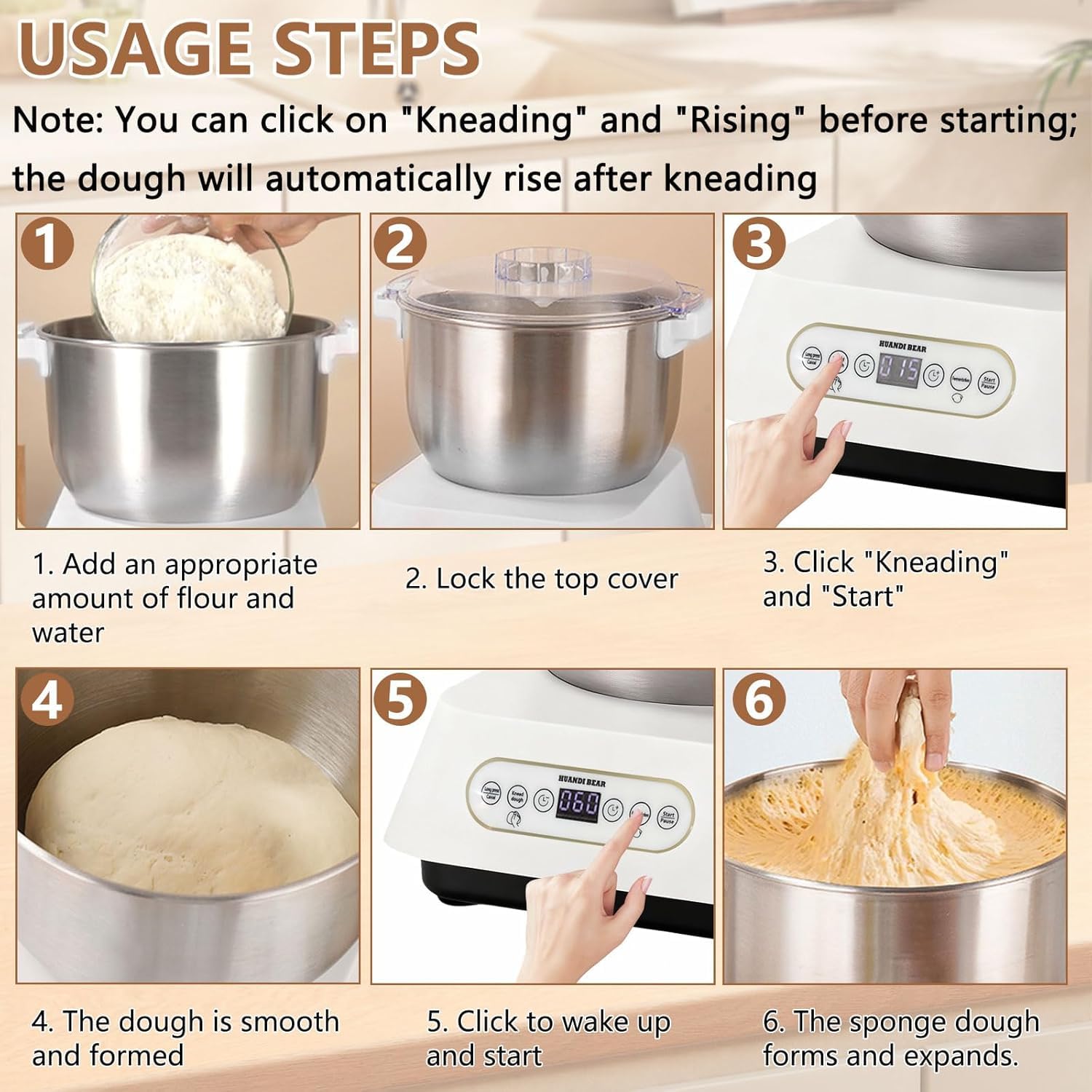 Stand Mixer 7L 1500W Touch Control White