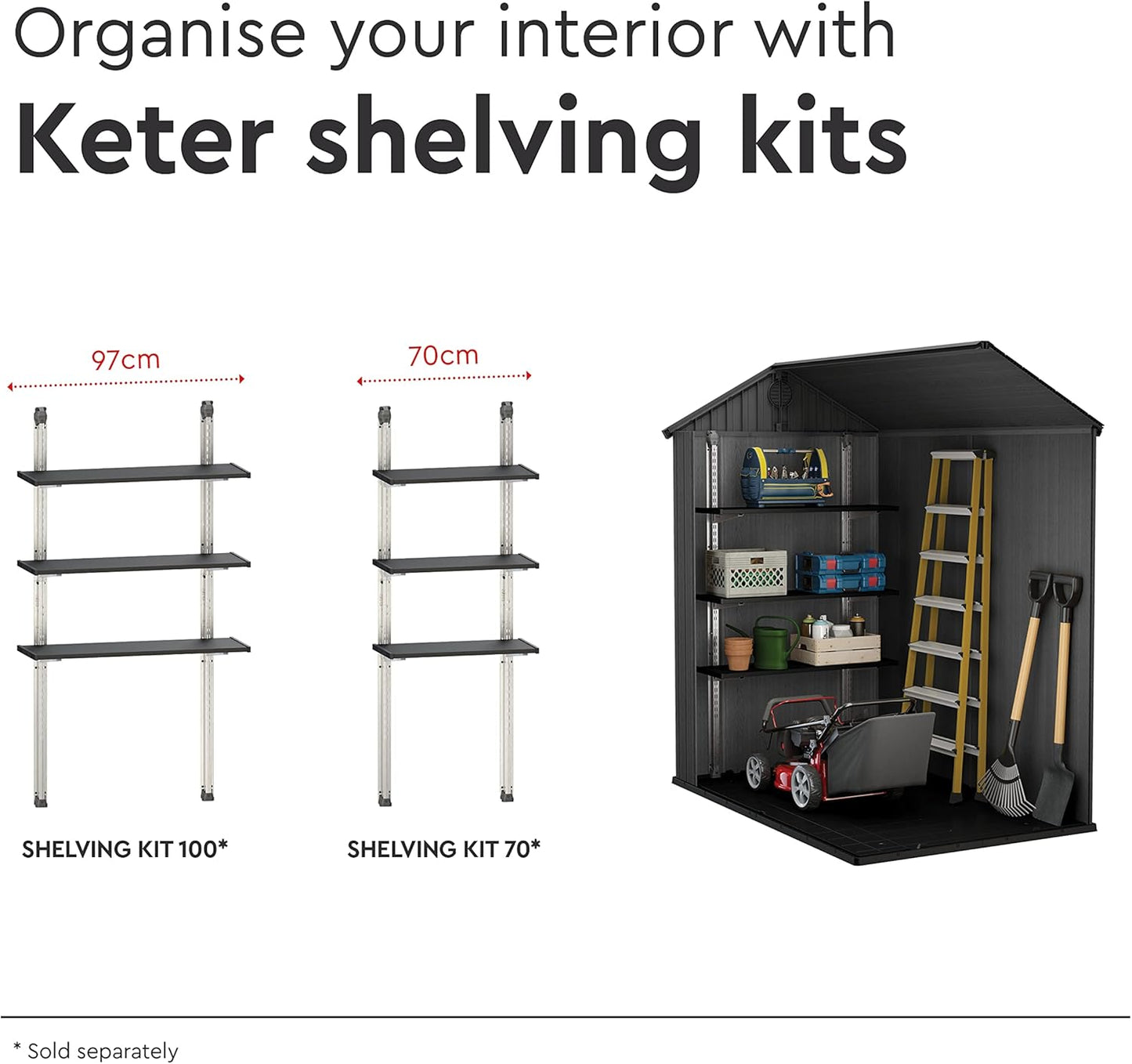 Darwin 6x4ft Double Door Garden Shed — Wood-Effect Outdoor Storage