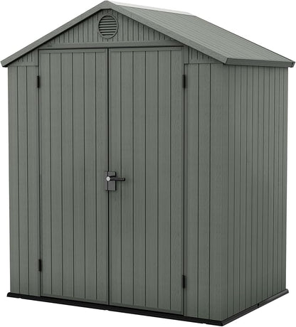 Darwin 6x4ft Double Door Garden Shed — Wood-Effect Outdoor Storage