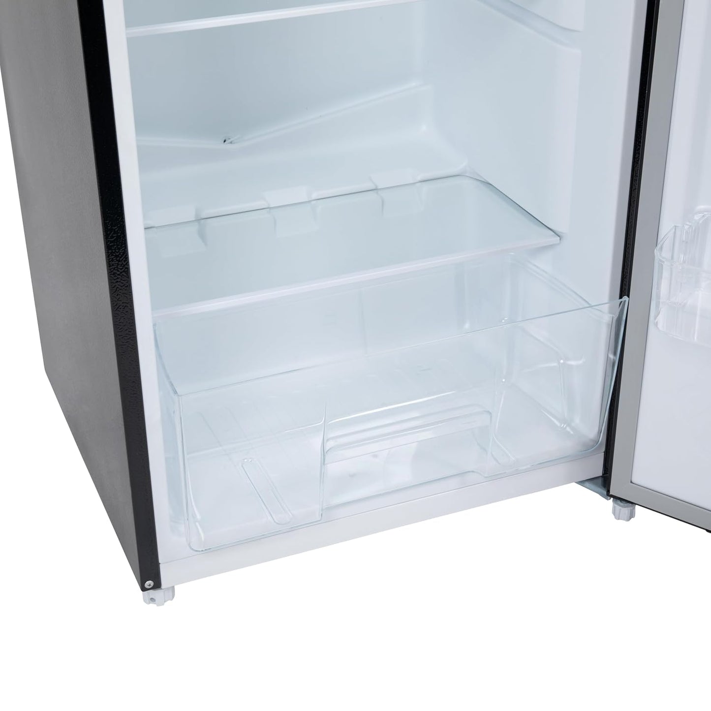 Freestanding Larder Fridge 241L 144Cm Reversible Door Mark-Proof Finish Black